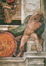 Detail of the Sistine Chapel ceiling in the Vatican, 1508-1512. Artist: Buonarroti, Michelangelo (1475-1564)