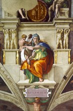 The Delphic Sibyl (Sistine Chapel ceiling in the Vatican), 1508-1512. Artist: Buonarroti, Michelangelo (1475-1564)