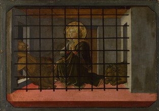 Saint Mamas in Prison thrown to the Lions (Predella Panel of the Pistoia Santa Trinità Altarpiece), 1455-1460. Artist: Lippi, Fra Filippo (1406-1469)