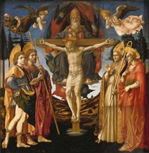 The Holy Trinity (Panel of the Pistoia Santa Trinità Altarpiece), 1455-1460. Artist: Pesellino, Francesco di Stefano (1422-1457)