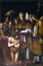 The Baptism of Constantine, First third of 17th cen.. Artist: Galli, Giovanni Antonio (1585-1652)