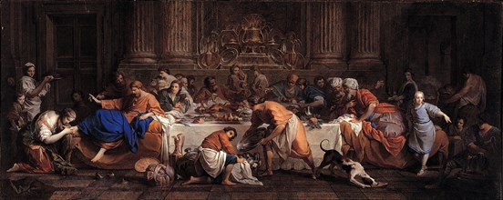 Feast in the House of Simon the Pharisee, ca 1748. Artist: Tibaldi-Subleyras, Maria Felice (1707-1770)