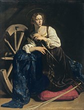 Saint Catherine of Alexandria, c. 1598. Artist: Caravaggio, Michelangelo (1571-1610)