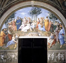 The Parnassus (Fresco in the Stanza della Segnatura), 1509-1511. Artist: Raphael (1483-1520)