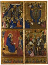 The Coronation of the Virgin. The Trinity. The Virgin and Child with Donors. The Crucifixion. The Twelve Apostles, 1374. Artist: Barnaba da Modena (c. 1328 ? c. 1386)