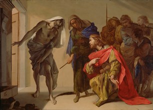 The Shade of Samuel Invoked by Saul, c. 1655. Artist: Cavallino, Bernardo (1616-1656)