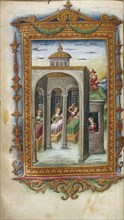 Daughters of Danaus murdering their husbands. Hypermnestra in prison (Illustration for The Heroides by Ovid), 1485-1499. Artist: Majorana, Cristoforo (active ca. 1480-1494)