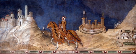 Guidoriccio da Fogliano, 1328. Artist: Martini, Simone, di (1280/85-1344)