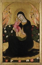 The Virgin and Child with Angels (Madonna of Humility), Mid of the 15th cen.. Artist: Sano di Pietro (1406-1481)