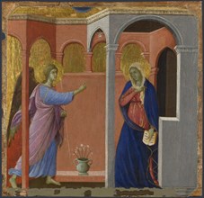 The Annunciation, ca 1308-1311. Artist: Duccio di Buoninsegna (1260-1318)