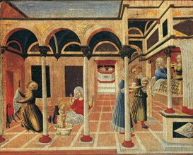 Birth of Saint Nicolas of Bari, 1430s. Artist: Pietro di Giovanni d'Ambrogio (ca 1410-1449)