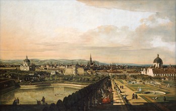 Vienna Viewed from the Belvedere Palace, 1759-1760. Artist: Bellotto, Bernardo (1720-1780)