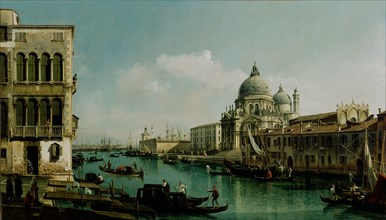 View of the Grand Canal and the Punta della Dogana, ca 1743. Artist: Bellotto, Bernardo (1720-1780)