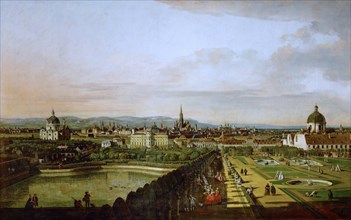 View of Vienna from the Belvedere, Between 1758 and 1761. Artist: Bellotto, Bernardo (1720-1780)