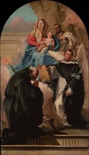 Madonna and Child with Three Saints, ca 1760. Artist: Tiepolo, Giandomenico (1727-1804)