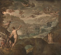 Landscape with the Expulsion of the Harpies, ca 1590. Artist: Fiammingo, Paolo (c. 1540-1596)
