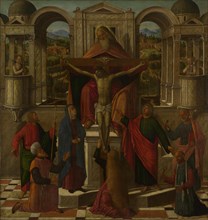 Symbolic Representation of the Crucifixion, c. 1492. Artist: Mansueti, Giovanni di Niccolò (c. 1465-1527)