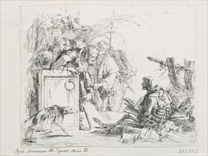 The visit at the death. From the Series ''Capriccios'', Mid of the 18th cen.. Artist: Tiepolo, Giambattista (1696-1770)