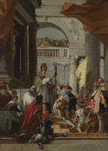 The Marriage of Frederick Barbarossa, c.1753. Artist: Tiepolo, Giandomenico (1727-1804)