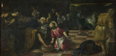 Christ washing the Feet of the Disciples, ca. 1575. Artist: Tintoretto, Jacopo (1518-1594)