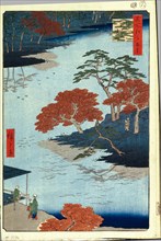 Inside Akiba Shrine at Ukeji. (One Hundred Famous Views of Edo), c. 1858. Artist: Hiroshige, Utagawa (1797-1858)