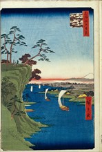 View of Konodai and the Tone River (One Hundred Famous Views of Edo), 1856-1858. Artist: Hiroshige, Utagawa (1797-1858)