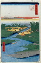 Horie and Nekozane (One Hundred Famous Views of Edo), 1856-1858. Artist: Hiroshige, Utagawa (1797-1858)