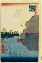 Scattered Pines on the Tone River (One Hundred Famous Views of Edo), 1856-1858. Artist: Hiroshige, Utagawa (1797-1858)
