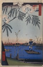 The Ayase River and Kanegafuchi (One Hundred Famous Views of Edo), 1856-1858. Artist: Hiroshige, Utagawa (1797-1858)