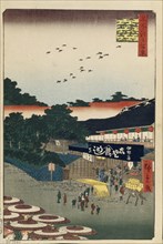 Ueno Yamashita (One Hundred Famous Views of Edo), 1856-1858. Artist: Hiroshige, Utagawa (1797-1858)