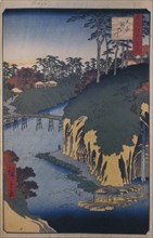 The Takinogawa in Oji (One Hundred Famous Views of Edo), 1856-1858. Artist: Hiroshige, Utagawa (1797-1858)