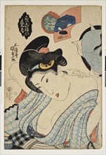 Coming Out Preparation. (Competition of beautiful women), c. 1830. Artist: Kunisada (Toyokuni III), Utagawa (1786-1865)