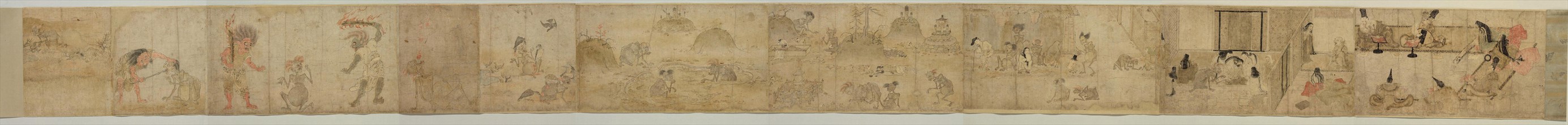 Hungry Ghosts Scroll, 12th century. Artist: Anonymous