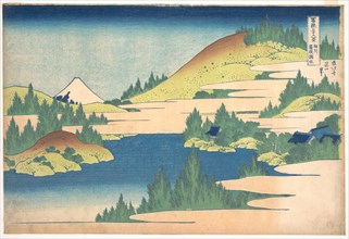 The lake of Hakone in Sagami Province (from a Series 36 Views of Mount Fuji), 1830-1833. Artist: Hokusai, Katsushika (1760-1849)