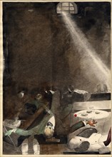 Five O?clock Tea in the Morgue, 1935. Artist: Padegs, Karlis (1911-1940)