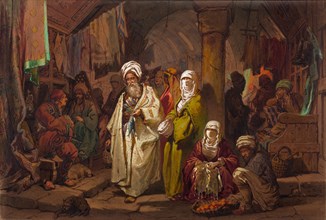 The Grand Bazaar. Artist: Preziosi, Amedeo (1816-1882)