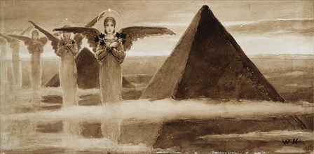 The Angels of the Pyramids. Artist: Kotarbinsky, Vasilii (Wilhelm) Alexandrovich (1849-1921)
