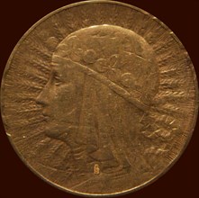 Queen Jadwiga of Poland (5 Zlotych Revers), 1933. Artist: Numismatic, West European Coins