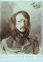 Portrait of Alexei Pavlovich Lanskoy (1789-1855), 1813. Artist: Orlowski, Alexander Osipovich (1777-1832)