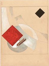 Study (for the Story of Two Quadrats), c. 1920. Artist: Lissitzky, El (1890-1941)
