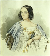 Portrait of the actress Varvara Asenkova (1817-1841), 1839. Artist: Alexeyev, I. (active First Half of 19th cen.)