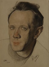 Portrait of Mikhail Aleksandrovich Chekhov (1891-1955), 1921. Artist: Andreev, Nikolai Andreevich (1873-1932)