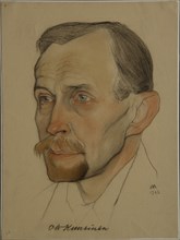 Portrait of Otto Wilhelm (Wille) Kuusinen (1881-1964), 1922. Artist: Andreev, Nikolai Andreevich (1873-1932)