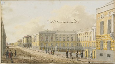 The Moscow University in the Mokhovaya Street, Early 19th cen.. Artist: Anonymous