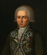 Portrait of the Poet Gavrila R. Derzhavin (1743-1816), 1790s. Artist: Anonymous