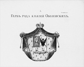 The coat of arms of the Obolensky House. Artist: Anonymous