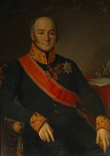Portrait of Count Vasily Olsufyev (1796-1858), 1830-1840s. Artist: Anonymous