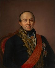 Portrait of Prince Platon Alexandrovich Shirinsky-Shikhmatov (1790-1853), Mid of the 19th cen.. Artist: Anonymous