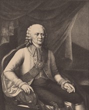 Portrait of Admiral Vasily Alexeyevich Myatlev (1694-1761) (After Józef Oleszkiewicz). Artist: Anonymous