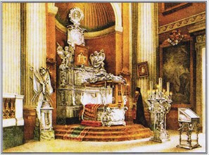 The shrine of Saint Alexander Nevsky, 1890. Artist: Anonymous